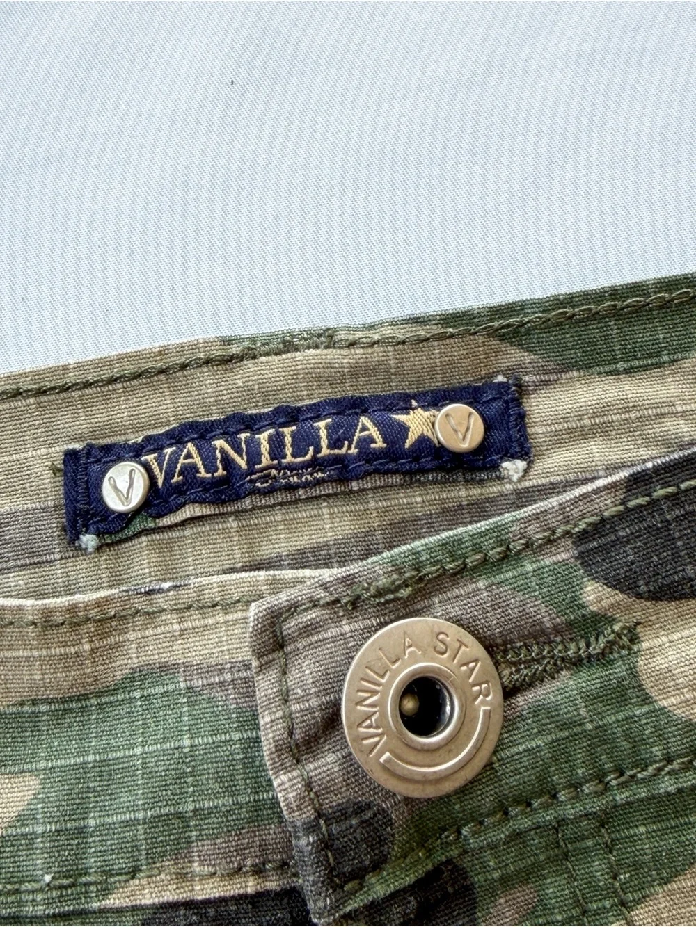 Y2K Camo Rhinestone Mini Skirt